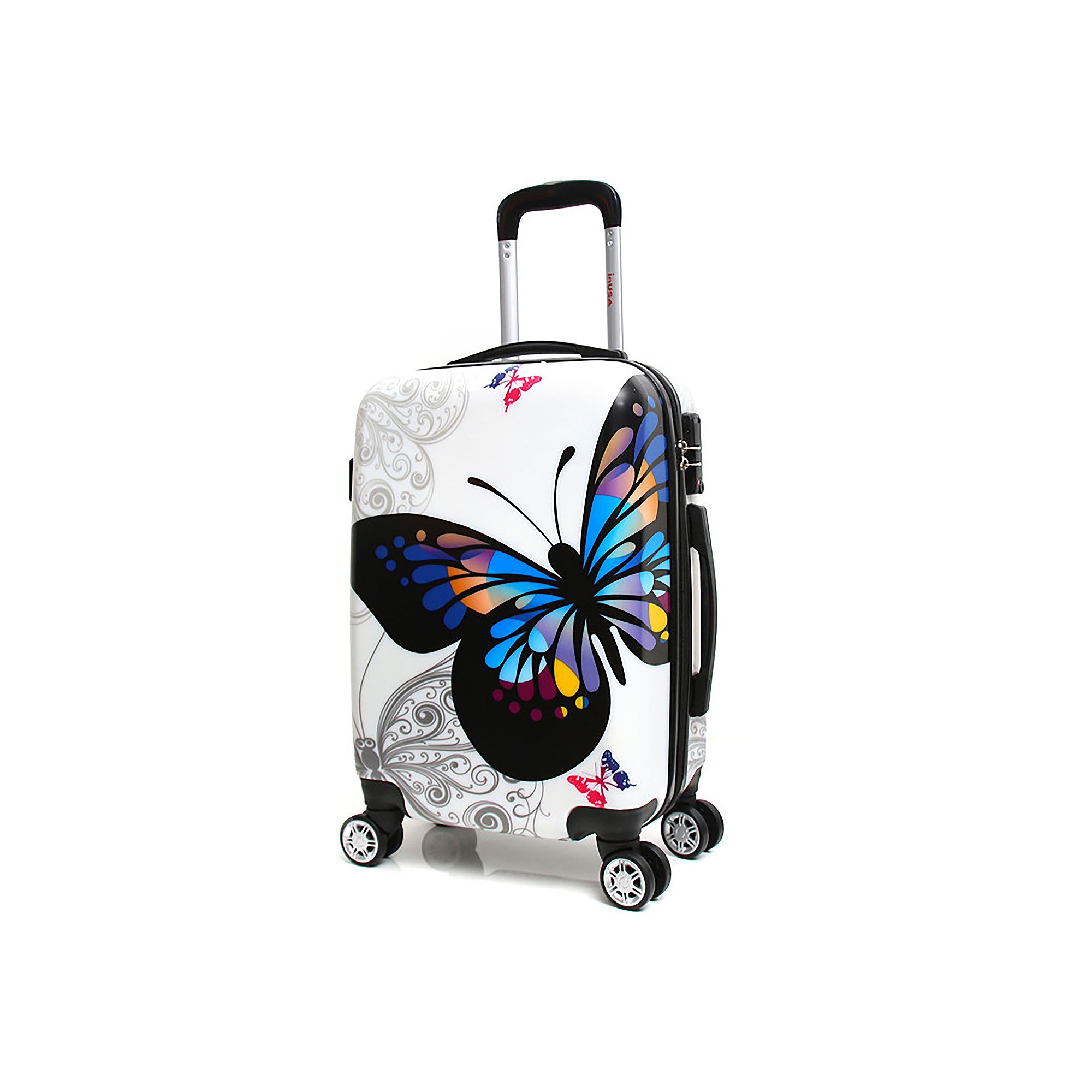 InUSA Prints 28-Inch Hardside Spinner Luggage, Multi