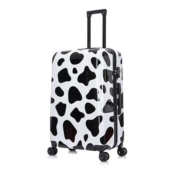 InUSA Prints 28-Inch Hardside Spinner Luggage - White Black