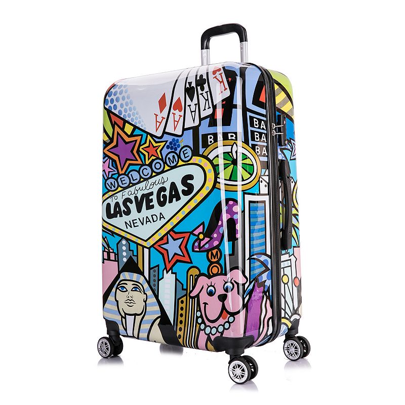 InUSA Lightweight Hardside Large Checked Spinner Suitcase - Las Vegas