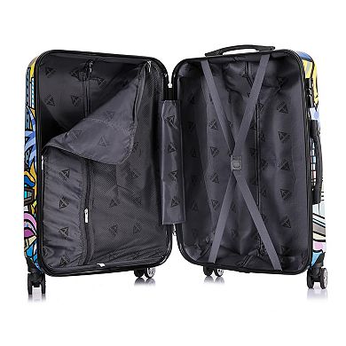 InUSA Prints Cities 3-Piece Hardside Spinner Luggage Set