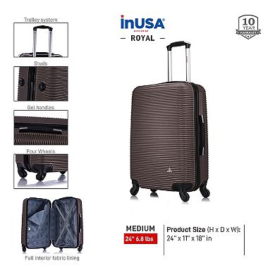 InUSA Royal 24-Inch Hardside Spinner Luggage