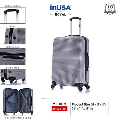 InUSA Royal 24-Inch Hardside Spinner Luggage