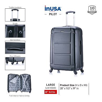 InUSA Pilot 28-Inch Hardside Spinner Luggage