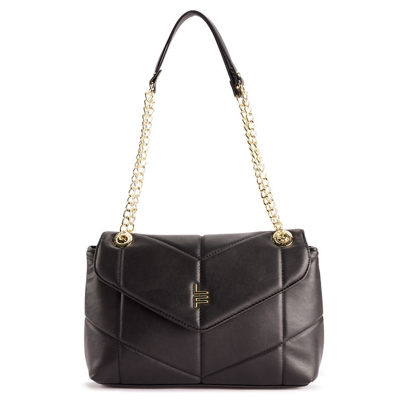 London Fog Esme Quilted Shoulder Bag, Black