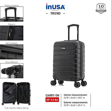 InUSA Trend 20-Inch Carry-On Hardside Spinner Luggage