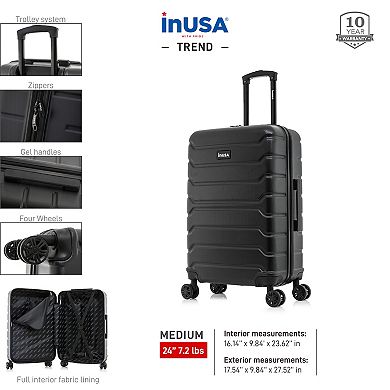InUSA Trend 24-Inch Hardside Spinner Luggage