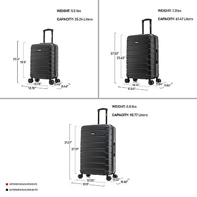 InUSA Trend 3-Piece Hardside Spinner Luggage Set