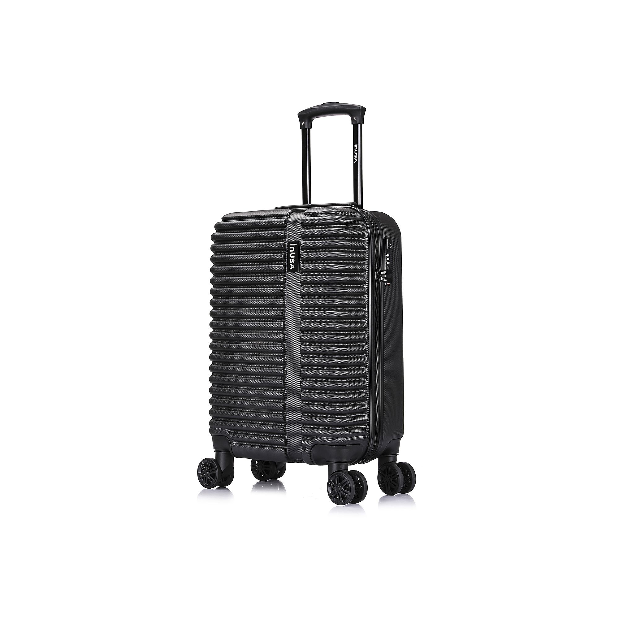 InUSA Ally 20-Inch Carry-On Hardside Spinner Luggage, Black