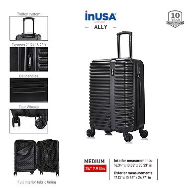 InUSA Ally 24-Inch Hardside Spinner Luggage