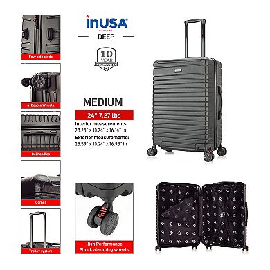 InUSA Deep 24-Inch Hardside Spinner Luggage