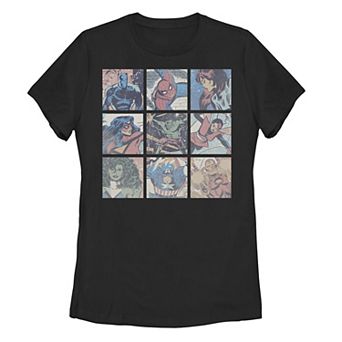 Juniors' Marvel Vintage Comic Heroes Graphic Tee