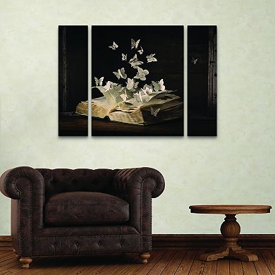 Lepidopterology Butterfly Canvas Wall Art 3-piece Set