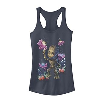 Juniors' Marvel Guardians Of The Galaxy Groot & Plants Graphic Tank Top