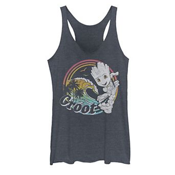 Juniors' Marvel Guardians of the Galaxy "Groot" Beach Scene Graphic Tank Top