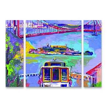 Richard Wallich San Francisco 2 Canvas Wall Art 3 pc Set