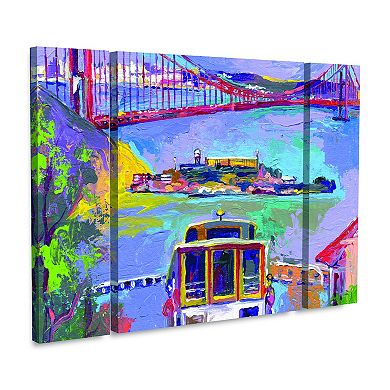 Richard Wallich San Francisco 2 Canvas Wall Art 3-piece Set