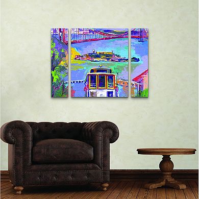 Richard Wallich San Francisco 2 Canvas Wall Art 3-piece Set