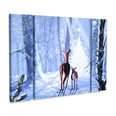 Christmas Magic Panel Canvas Wall Art 3-piece Set