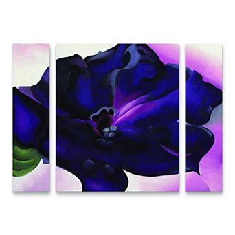 Georgia O'Keeffe Petunia Canvas Wall Art 3 pc Set