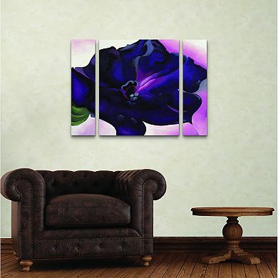 Georgia O'Keeffe Petunia Canvas Wall Art 3-piece Set