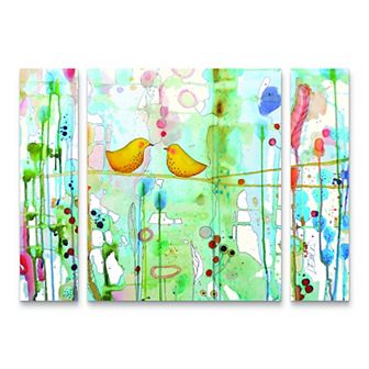 Dans Chaque Coeur Canvas Wall Art 3 pc Set