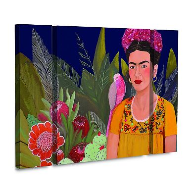 Sylvie Demers Frida A Casa Azul Revisitated Canvas Wall Art 3-piece Set
