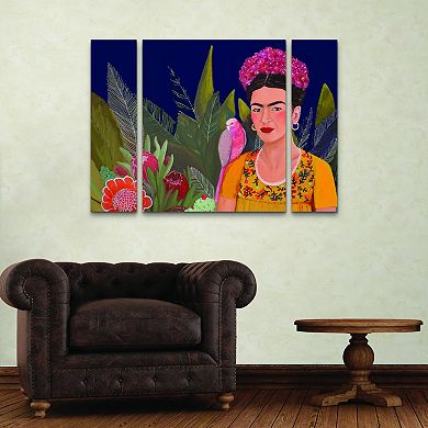 Sylvie Demers Frida A Casa Azul Revisitated Canvas Wall Art 3-piece Set