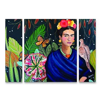 Sylvie Demers Frida Canvas Wall Art 3 pc Set