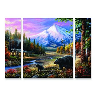 Routine Visitors Canvas Wall Art 3 pc Set