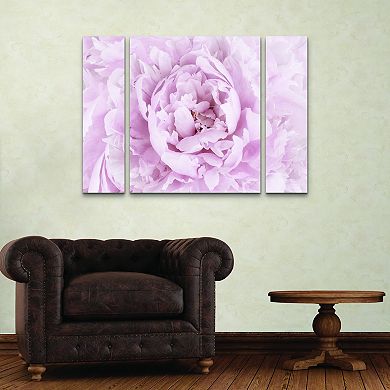 Pink Peony Flower Canvas Wall Art 3-piece Set