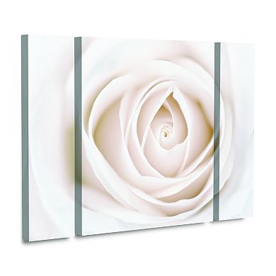 White Rose Canvas Wall Art 3-piece Set