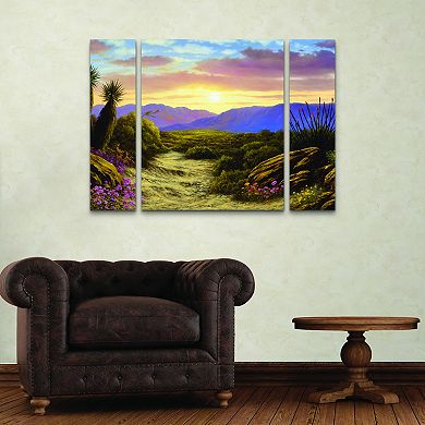 Trademark Fine Art Anthony Casay Desert Scene 3-piece Multi Panel Art Set