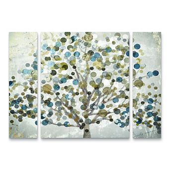 Trademark Fine Art Color Bakery Bubble Tree 3 pc Multi Panel Art Set