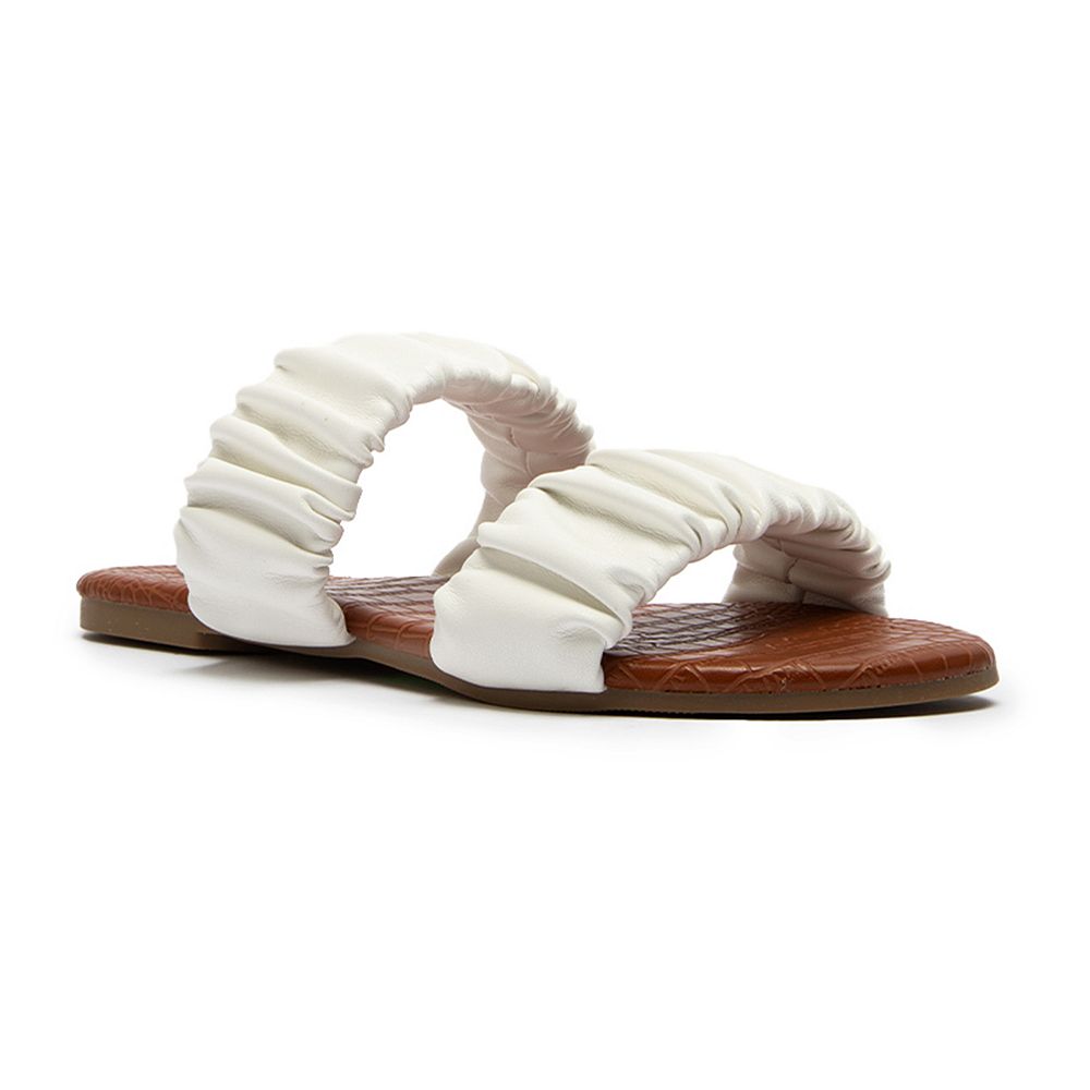 Qupid Archer-715X Women's Ruched Slide Sandals