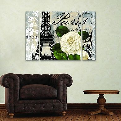 Paris Blanc I Canvas Wall Art 3-piece Set