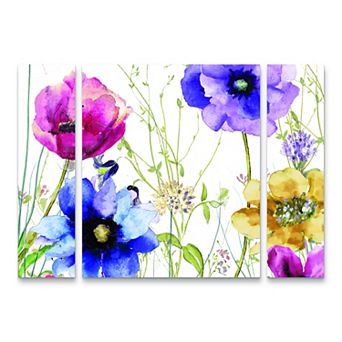 Summer Diary II Canvas Wall Art 3 pc Set
