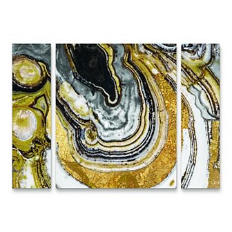 Stone Prose Canvas Wall Art 3 pc Set