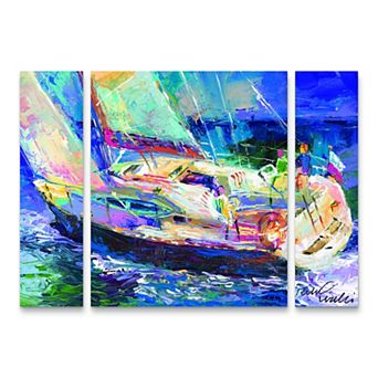 Sailboat Canvas Wall Art 3 pc Set