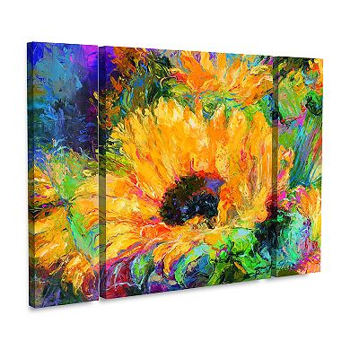 Blue Sunflowers Canvas Wall Art 3-piece Set