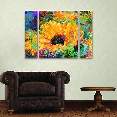 Blue Sunflowers Canvas Wall Art 3-piece Set