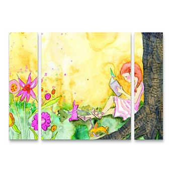 Book Nook Canvas Wall Art 3 pc Set