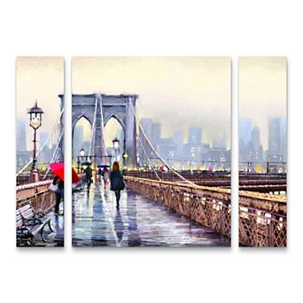 Brooklyn Bridge Canvas Wall Art 3 pc Set