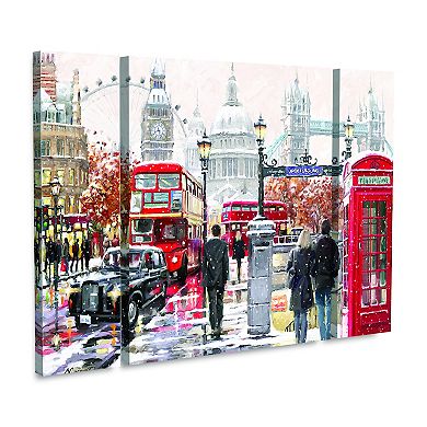 London Collage Canvas Wall Art 3-piece Set