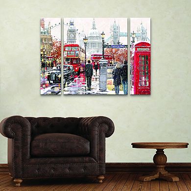 London Collage Canvas Wall Art 3-piece Set