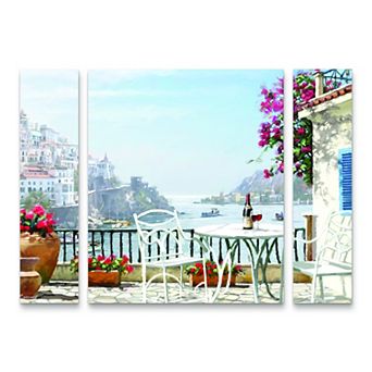 Amalfi Coast Canvas Wall Art 3 pc Set