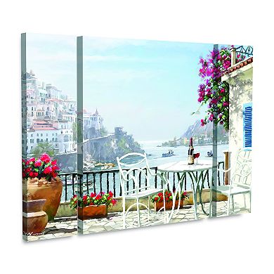 Amalfi Coast Canvas Wall Art 3-piece Set