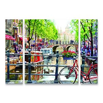 Amsterdam Landscape Canvas Wall Art 3 pc Set