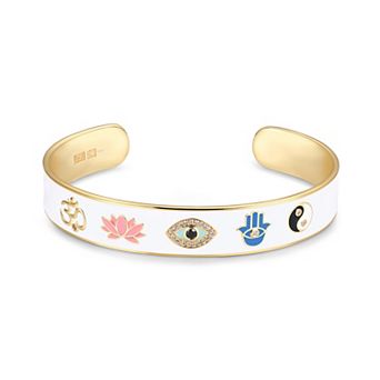 Sarafina Cubic Zirconia White Spiritual Cuff Bracelet