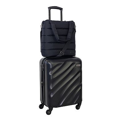 Geoffrey Beene 2-Piece 20-Inch Carry-On Hardside Luggage and Tote Bag Set