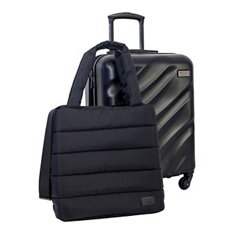 Geoffrey Beene 2 pc 20-Inch Carry-On Hardside Luggage and Tote Bag Set